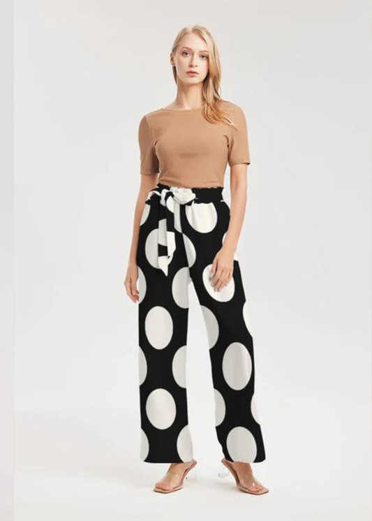 The Dots Will Connect High-Rise Wide Leg Pants