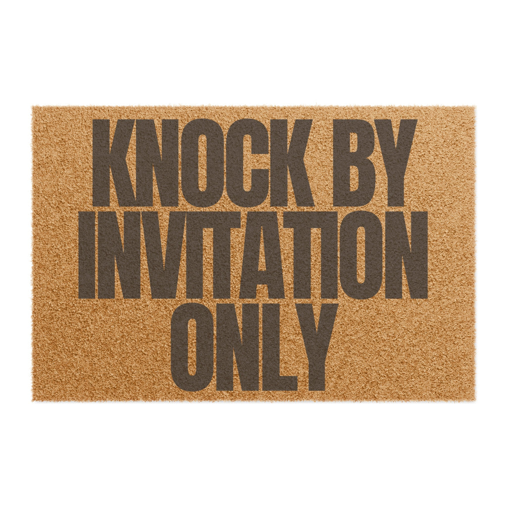 Knock By Invitation Doormat