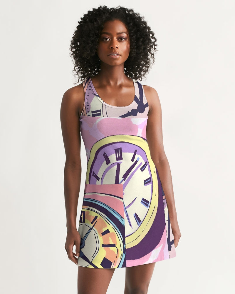 Time Bender Women's All-Over Print Racerback Dress