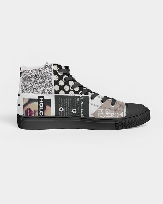 Patched Up Women's Hightop Canvas Shoe - Black