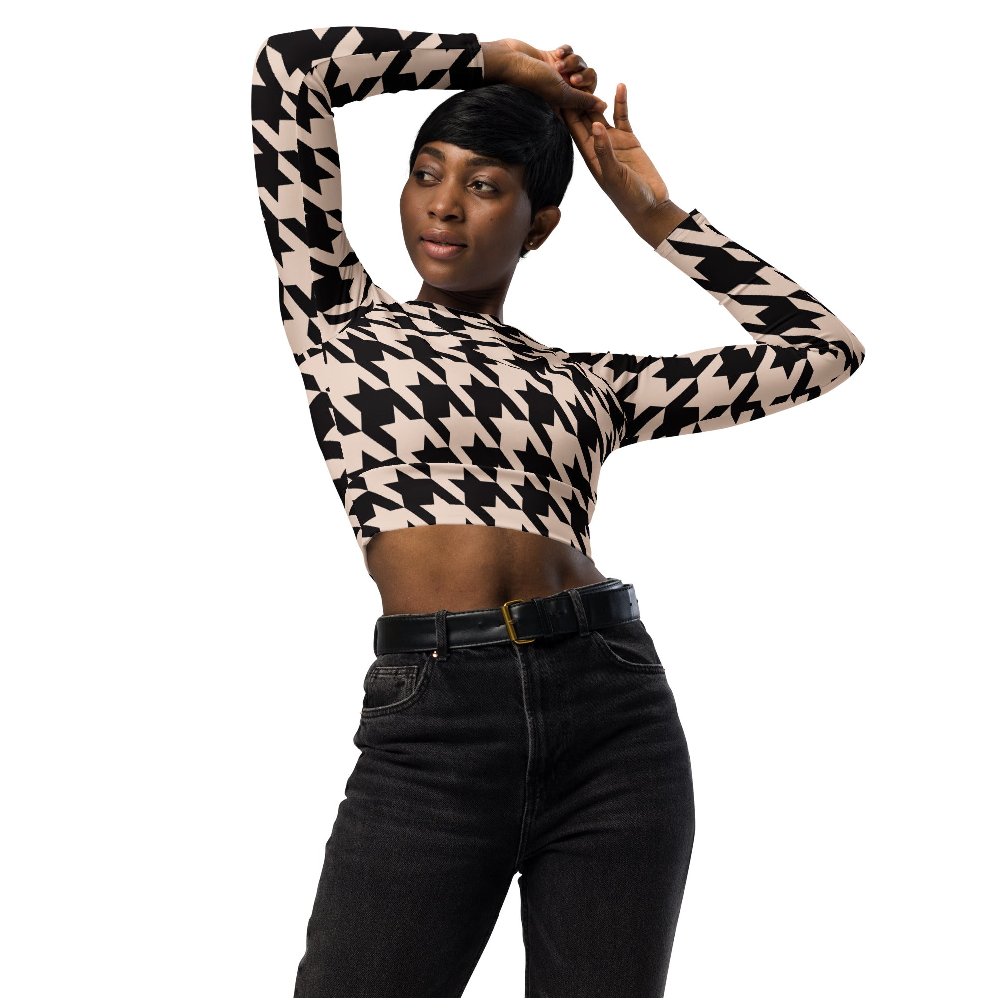 Her Recycled long-sleeve crop top