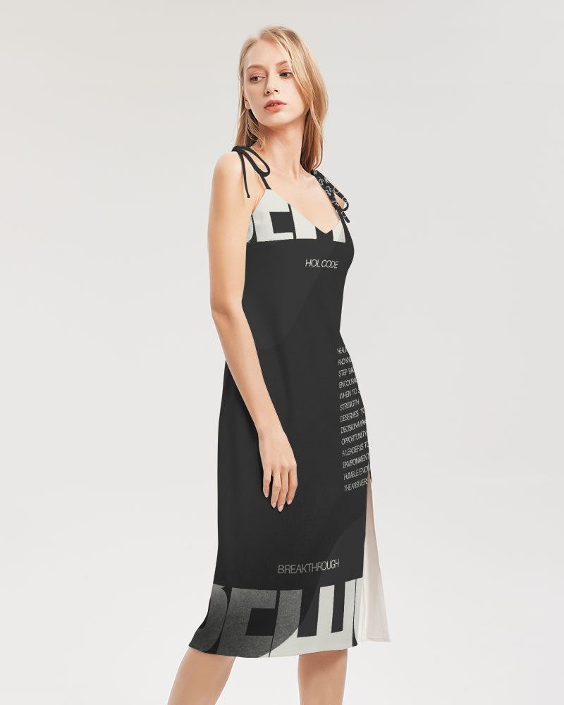 Rebel Tie Strap Split Dress