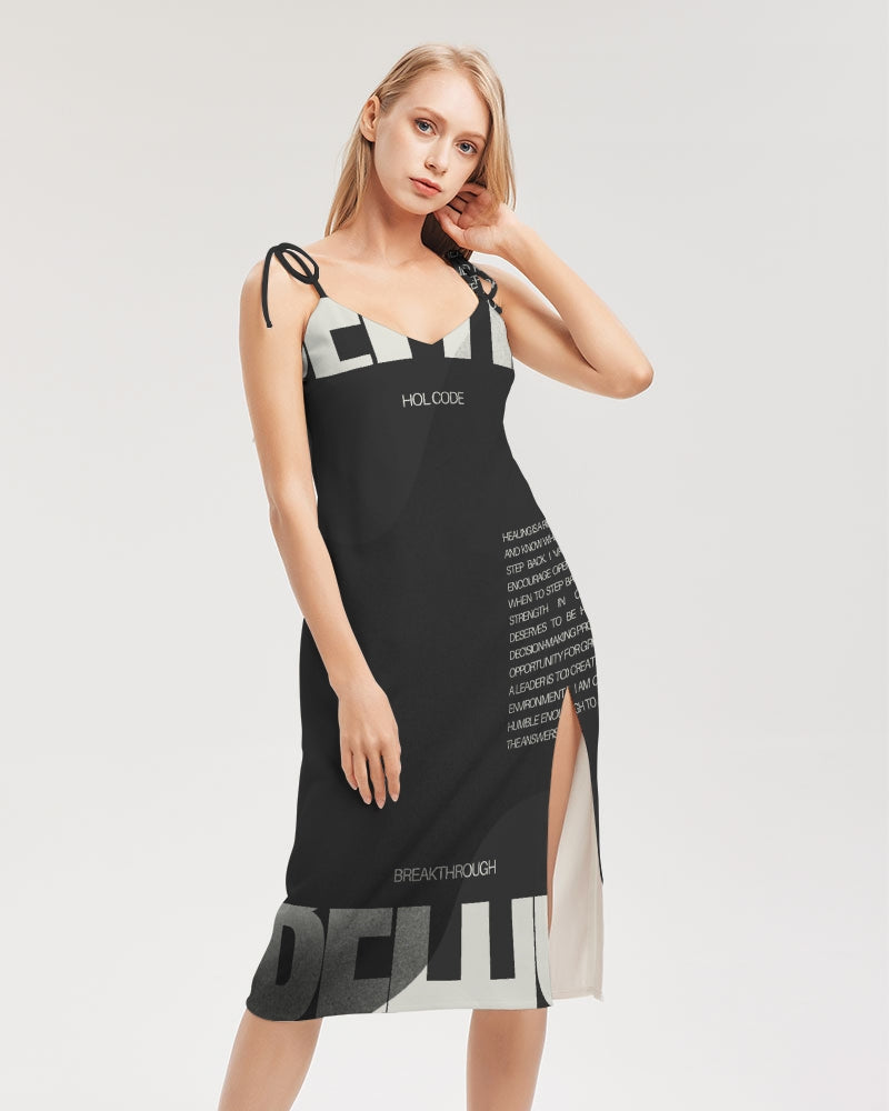 Rebel Tie Strap Split Dress