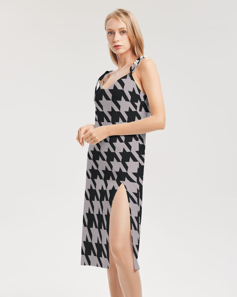 Have A Blast Women's All-Over Print Tie Strap Split Dress