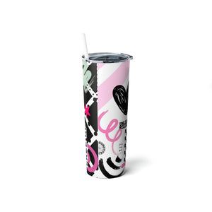 That Girl Skinny Steel Tumbler with Straw, 20oz