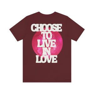 Choose Love Bsck Print Unisex Jersey Short Sleeve Tee