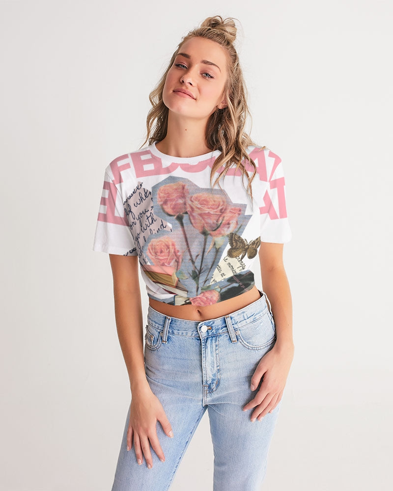Self educated Women's Twist-Front Cropped Tee