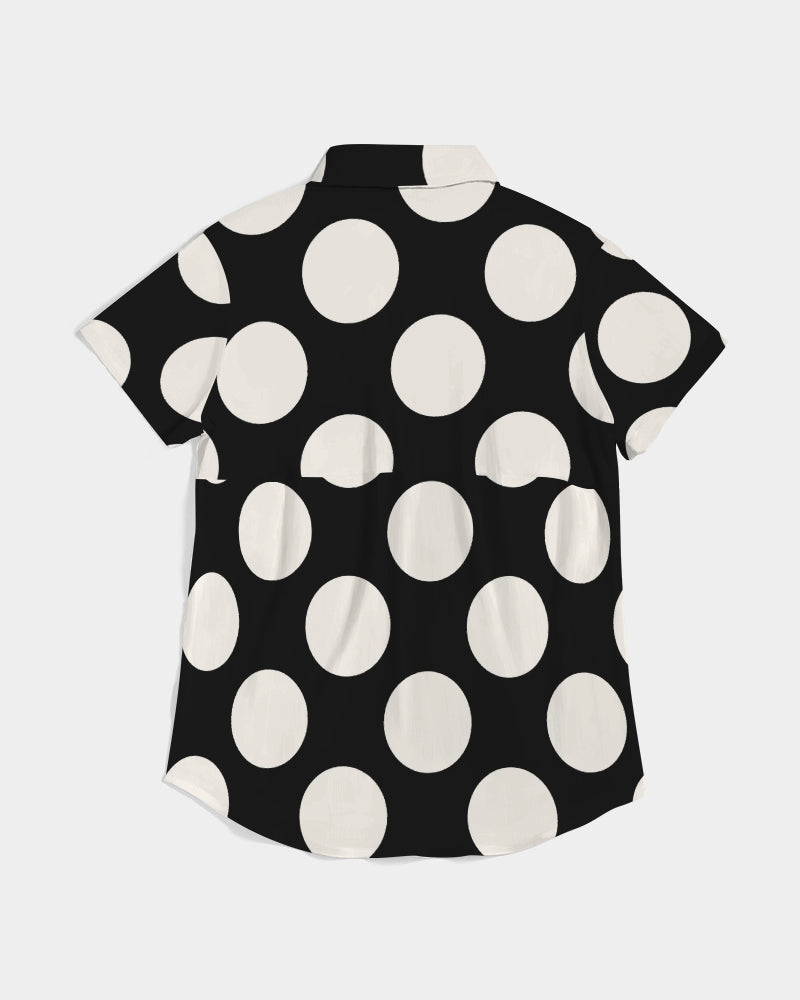 The Dots Will Connect Women's Short Sleeve Button Up