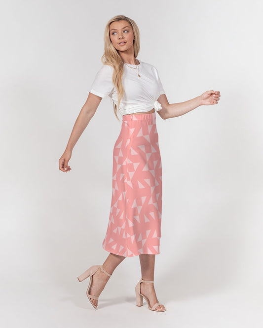 Geo A-Line Midi Skirt