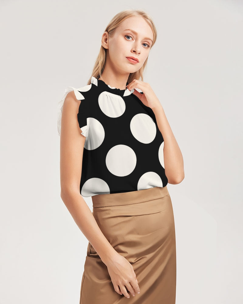 The Dots Will Connect Ruffle Sleeve Top