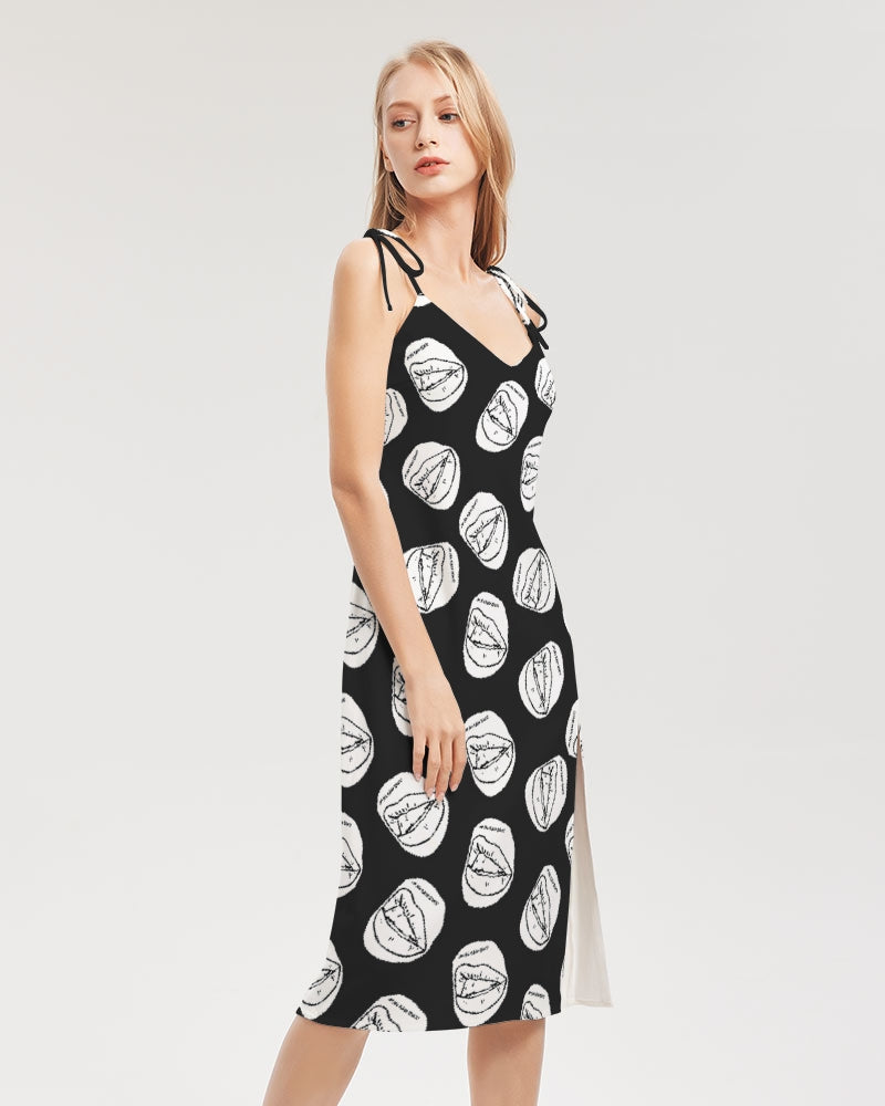 Jsq Women's Tie Strap Split Dress