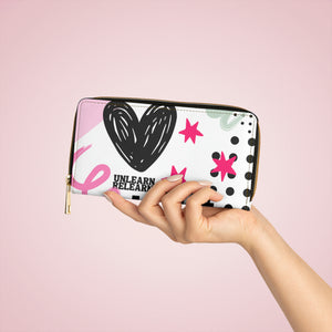 Free Up Vegan Leather Zipper Wallet