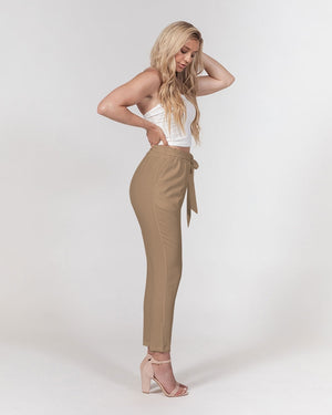 For You I Will Women's Belted Tapered Pants