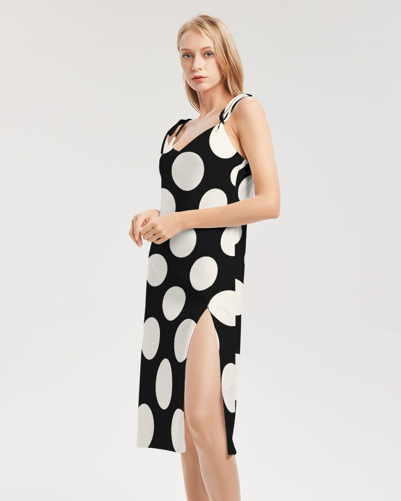 The Dots Will Connect Women's Tie Strap Split Dress