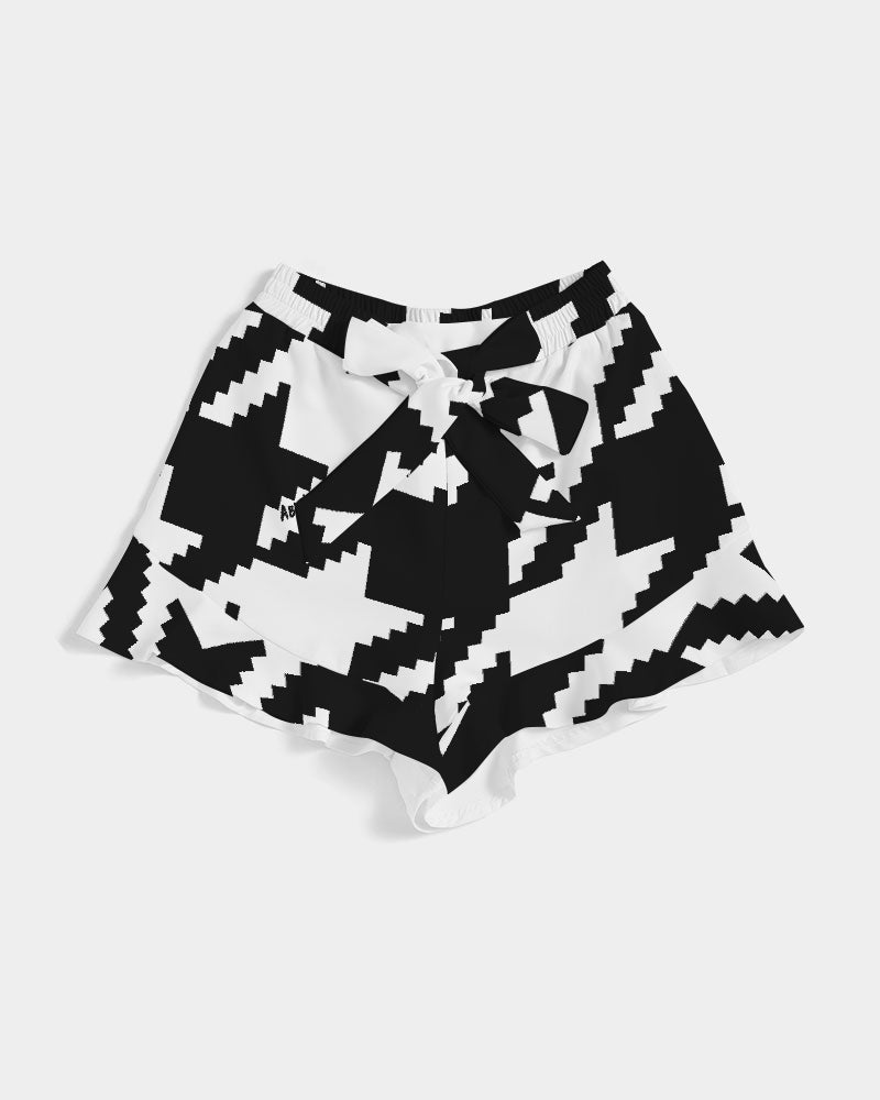 Houndstooth Ruffle Shorts