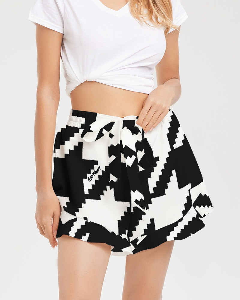 Houndstooth Ruffle Shorts