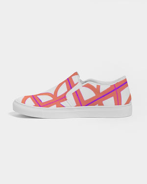 Pink Flower Women's Slip-On Canvas Shoe