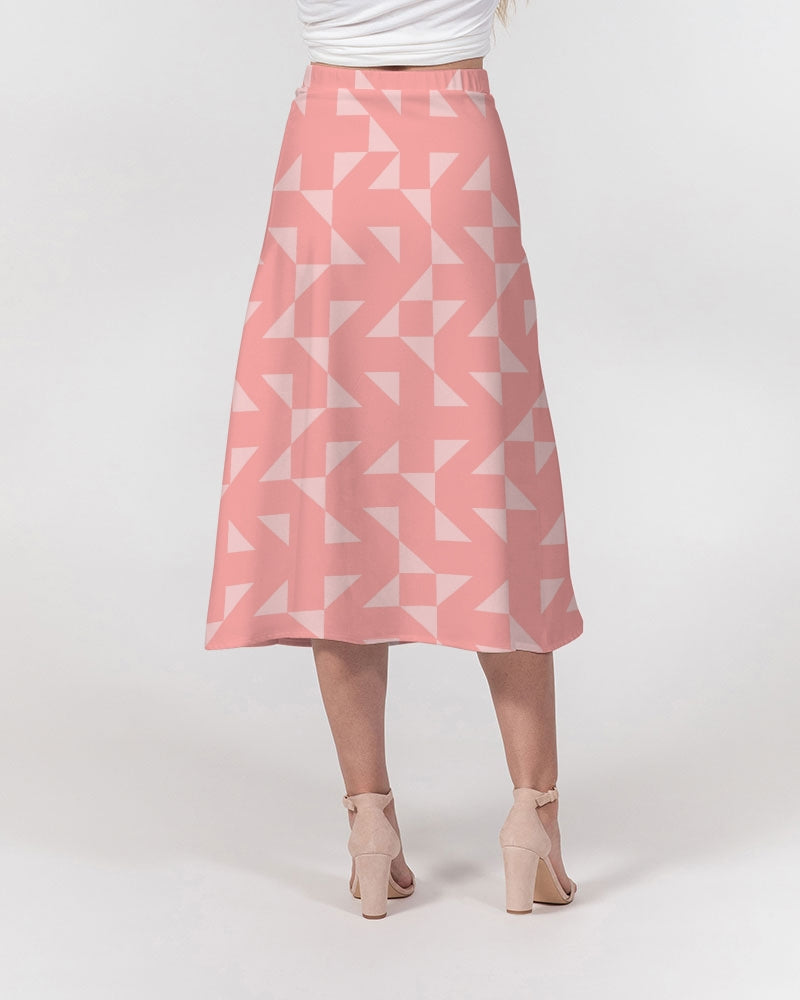 Geo A-Line Midi Skirt