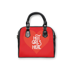 Hearts for the Hotties Vegan Leather Shoulder Handbag