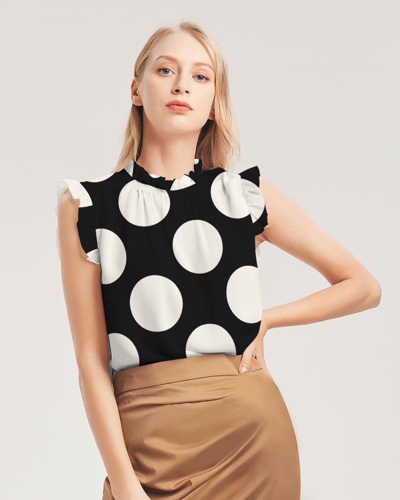 The Dots Will Connect Ruffle Sleeve Top