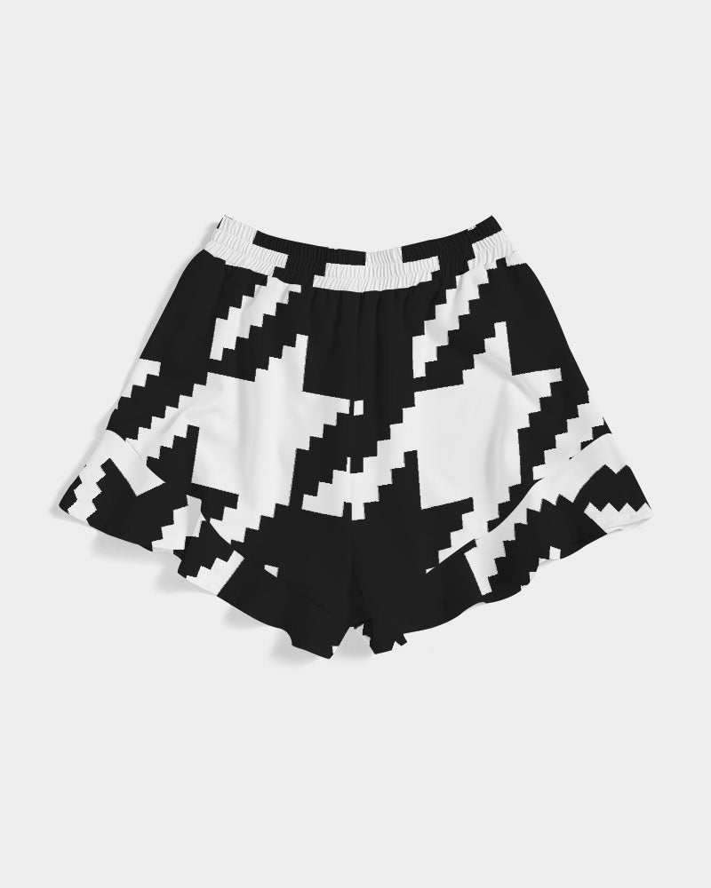 Houndstooth Ruffle Shorts