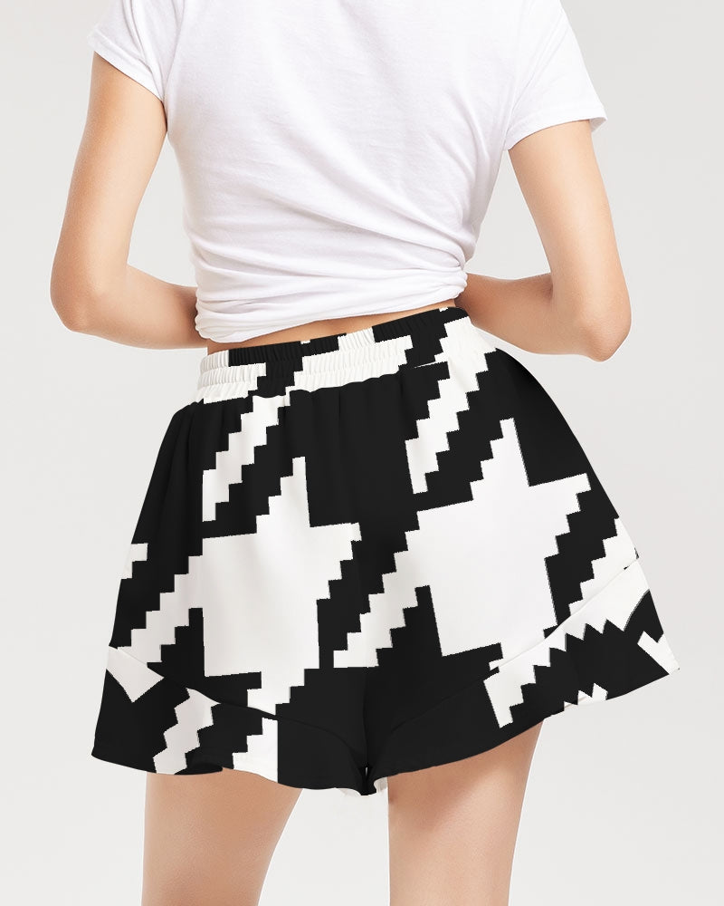 Houndstooth Ruffle Shorts