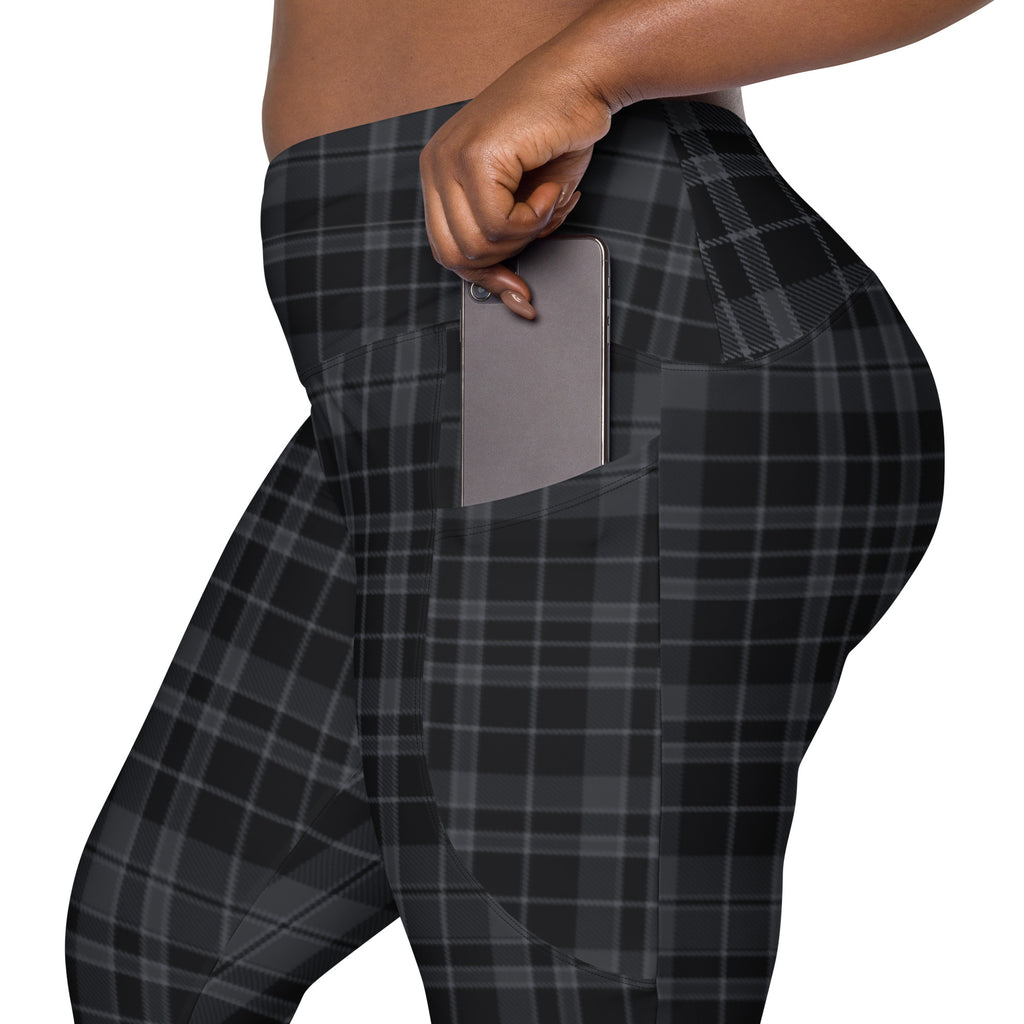 Plaid Invested Crossover leggings with pockets