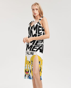 Summa Women's Tie Strap Split Dress