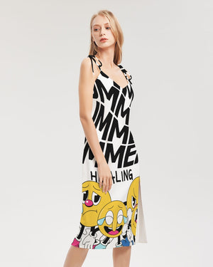 Summa Women's Tie Strap Split Dress