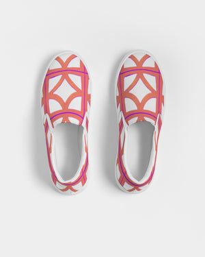 Pink Flower Women's Slip-On Canvas Shoe