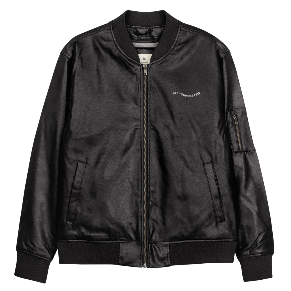 Leather Bomber Jacket