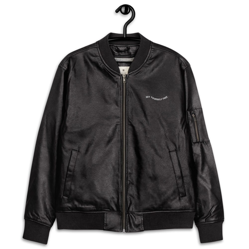 Leather Bomber Jacket