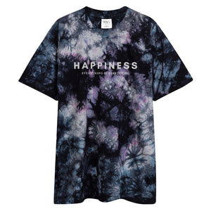 Happiness Oversized tie-dye t-shirt