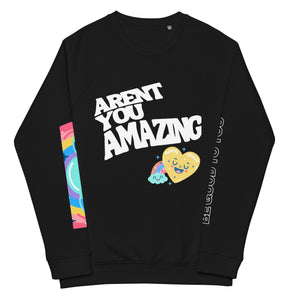 You’re Amazing Unisex organic raglan sweatshirt
