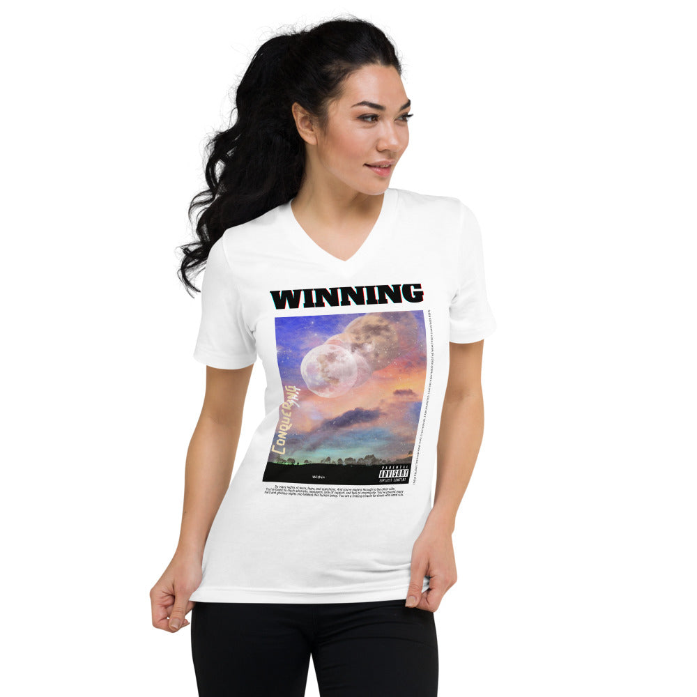 Winning Unisex Short Sleeve V-Neck T-Shirt