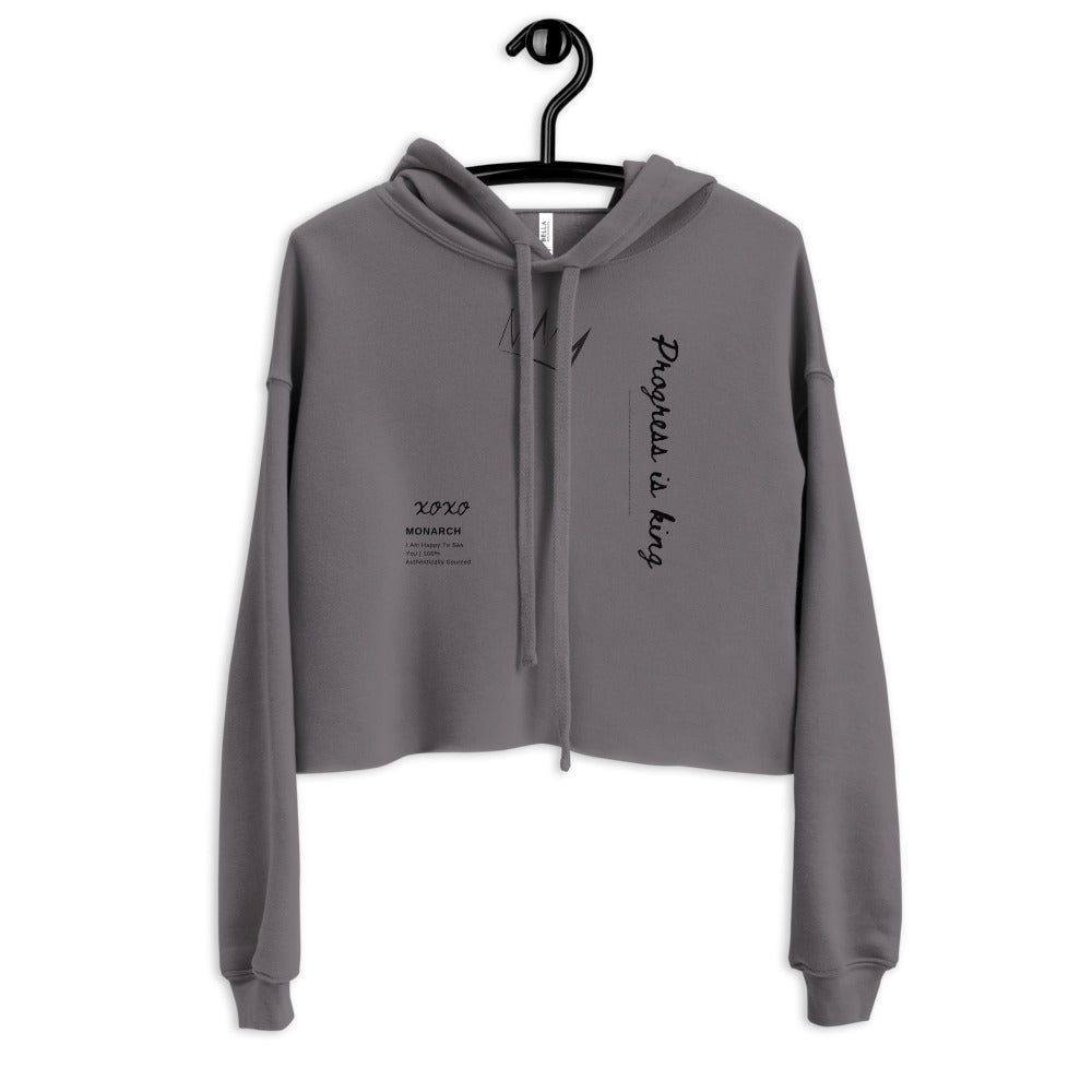 Progress is King Crop Hoodie